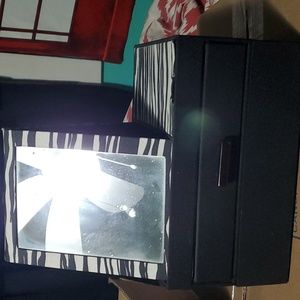 Zebra Print Vanity/Stationary Box